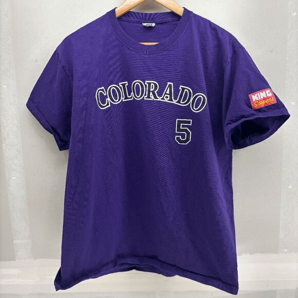 MLB Colorado Rockies Short Sleeve T Shirt #5 Carlos Gonzales Size Large Kroger - Picture 1 of 5